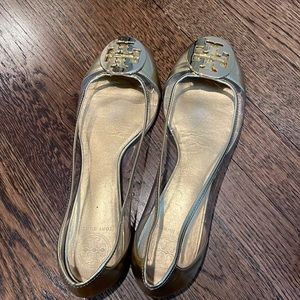 Gold Tory Burch Flats